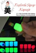Resim bloomplus Yeşil Renk 4 Adet Fosforlu Sipop Kapağı Gece Parlayan Araba Motosiklet Sibop Kapağı 