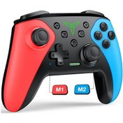 Resim X107-ae-fm-kablosuz Denetleyici Nintendo Anahtarı Oled Konsol Pro Gamepad İle 600 Mah Şarj Edilebilir Pil Programlanabilir Turbo Fonksiyonu 