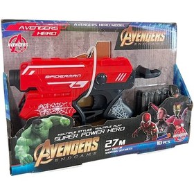 Resim Örümcek Adam Nörf Tabanca Oyuncak Spider Man Sünger Plastik Atan Nerf Silah 