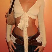 Resim Kadınlar için Orta Doğu Esintili V-Yaka Bağlamalı Hırka - Hafif Uzun Kollu Açık Ön Kazak, Makinede Yıkanabilir Her Mevsim Rahat Şık Üst Katmanlama İçin, Kazak Hırka, Katmanlama Parçası, Zarif Damlalık, Akıcı Kumaş, Yumuşak Dokusu 