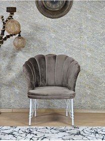 Resim ZAFİR Tekli Beyaz Boyalı Tel Ayak Papatya Çay Seti Koltuk Takımı , Balkon, Salon, Ofis, Cafe Koltuk Takımı 