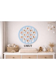 Resim Yuvarlak 14lu Resim Çerçevesi Kişiye Özel 50 Cm No 7 