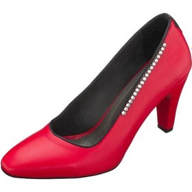 Resim Costo Shoes 40-41-42-43-44 Numara Ays7986 Kırmızı Deri Topuklu Özel Seri Kadın Stiletto Kırmızı Deri 