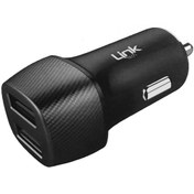 Resim Linktech C490 Çift Girişli Araç Içi Şarj Aleti Adaptör (BAŞLIK) 2.4a Siyah 