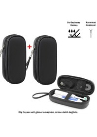 Resim Microcase Şarjlı Diş Fırçaları İçin Askılıklı Seyahat Saklama Çantası Koruma Kabı Kutusu 2 Adet Al5434 Siyah 