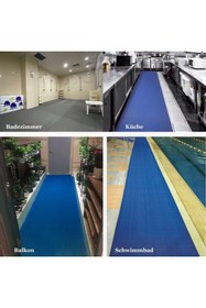 Resim Blue Home Banyo Duş Havuz Zincir Mat Paspas Kaydırmaz Pvc Paspas / Mavi / Ebat: 90 Cm. 