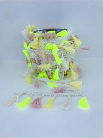 Resim FdayAksesuar Sarı Neon Yeşil Beyaz Pamuk Saçak Püskül FRDY22320 