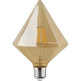 Resim Horoz Electric Pyramid Rustik Ampul 6w 2200k Amber 