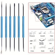 Resim 6 Parça Lehim Çözme Yardımcı Araç Kiti, Lehimleme Yardımcı Araçlar, PCB Temizleme Kiti, Onarım Aracı Elektronik Isı Yardımcı Seti 