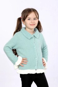 Resim KURGAN TEKSTİL Kız Çocuk Regular Fit Gömlek Yaka Düğmeli Hırka 