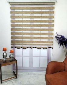 Resim BBB Bambu Stor Zebra Perde 2 renk seçeneği 200x260 Kahve 