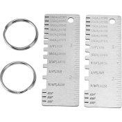 Resim Geeroyoo 2 Adet Paslanmaz Çelik Kaynak Kontrol Ölçer, Tel Çapı Ve Kalınlık Ölçümü, Doğru Veri, Açık Skala, Dayanıklı Tasarım 