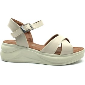 Resim Kocamanlar Gundimarb Comfort Ortopedik Kadın Sandalet Ten Rengi 