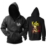 Resim GALASHOP Korn Metal Fermuarlı Kapüşonlu Hoodie 