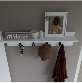 Resim Lucas Portmanto Duvar Askılığı Elbise Askılığı 90 Cm Beyaz 