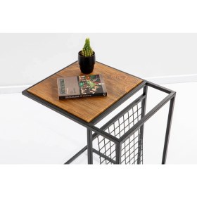 Resim Saha Möble Gazetelik Yan Sehpa - Antik Ceviz 