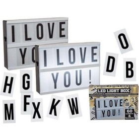 Resim Led Lıght Box A5 Işıklı Mesaj Panosu 60 Harf Ve Sembol Çok Renkli 