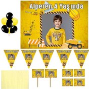 Resim İnşaat Temalı Kişiye Özel Parti Seti Hdts104 