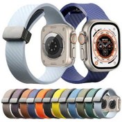 Resim Wondernest Manyetik Karbon Desenli Silikon Band 38mm İos Uyumlu Sones Toka 3wd 