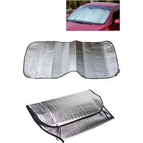 Resim Venüs Shopping Güneşlik Koruyucu Metalize Perde Oto Araç Araba Güneşliği Ön Cam İçin Standart Ebat 