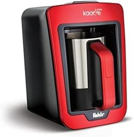 Resim Fakir Kaave Steel Türk Kahvesi Makinesi, 735 W, 4 Fincan Kapasite, 280 ml Hazne, Paslanmaz Çelik, 21 x 14.5 x 22.5 cm, Rouge 