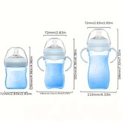 Resim 1 Adet 150ml/260ml/330ml PP Şişe - Kırılmaz Geniş Ağız Tasarımı, Ergonomik Tutuş, Standart Ağızlık, Emzik ve Formül Besleme İçin Uygun, Parlak Pembe/Mavi - Halloween ve Çocuk Bayramı Hediyesi için İdeal, Kırılmaz Emzik 