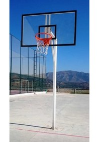 Resim Basketbol Potası Sabit Çember 105x180 10 MM Cam 