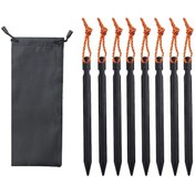 Resim Homyl 8 Adet Çadır Kazıkları Çöl Açık Hava Gezisi Siyah Siyah 