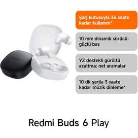 Resim Xiaomi Redmi Buds 6 Play Bluetooth Kulaklık | TR Garanti 