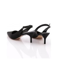 Resim Dgn 5004 Kadin Arkasi Açik Topuklu Ayakkabi Siyah İthal 