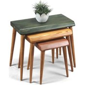 Resim Entema724 Doğal Ağaç Masif Kütük 3’Lü Zigon Sehpa (516601279) 