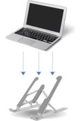 Resim xyzdukkan Xyz Dükkan Ayarlanabilir Plastik Dizüstü Destek Tabanı Katlanabilir Taşınabilir Laptop Sehpası Yükse 