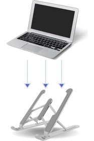 Resim xyzdukkan Xyz Dükkan Ayarlanabilir Plastik Dizüstü Destek Tabanı Katlanabilir Taşınabilir Laptop Sehpası Yükse 