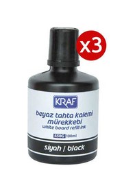 Resim 3 Adet Kraf Beyaz Yazı Tahtası Mürekkebi 100ml Siyah Diğer 