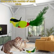 Resim Battarısız Etkileşimli Kedi Oyuncakları - Yapay Tüylerle Pluş Kuş ve Çılgınlık Sesleri, Tüm Irklar İçin Kapalı Kedi Eğlencesi, Oyun Sever Kediler ve Yetişkin Kediler İçin Dayanıklı Oyuncak, Kapalı Kediler İçin Oyuncaklar, Oyun Sever Tasarım, Yumuşak Dokulu 