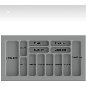 Resim Çekmece İçi Kaşıklık Ve Kepçelik 86x49 Cm 78x40 Ölçülerine Kadar Kesilebilir Gri 