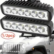 Resim 1/2 Adet DRL Araç LED Işıklar Süper Parlak Siyah Kapak, Off-Road SUV ve Kamyonetler İçin Evrensel Model 