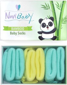 Resim Novibaby 3'lü Bambu Yenidoğan Bebek Çorabı I Sunrise I 0-6 ay "Karışık Renkli" 