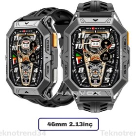 Resim Bakeey X1 Pro Akıllı Saat | 100 Gün Pil Ömrü | 46MM Amoled Ekran | Bluetooth Aramalı | Askeri Stil Pusulalı 