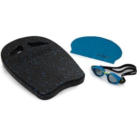 Resim Actifoam 3'lü Çocuk Yüzme Seti Yüzme Tahtası+havuz Bonesi+yüzücü Gözlüğü Mavi 