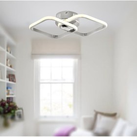 Resim Tt405-2-kr Tt Aydınlatma Krom Kaplama 2 Li Kare Beyaz Işık Led Krom 