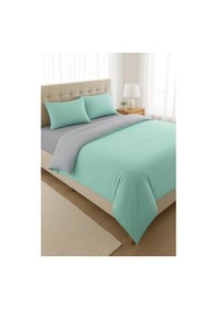 Resim Lastikli Çarşaflı Yeşil Nevresim Takımı Çift Kişilik Yeşil 