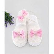 Resim Fuşya Fiyonklu Lohusa Terlik Taç Seti 37-38 Numara 