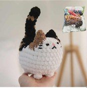 Resim Yaozixa Kedi Figürü Örgü Malzeme Seti - Beyaz Kedi Dıy Paketi, Örgü İpi Ve İğne İle Talimatlı, Ev Ofis Dekoru Bitmiş Değil 