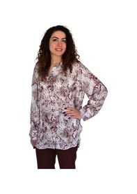 Resim Kadın Leopar Desen Şifon Gömlek Bgl-st04235 Kahve 