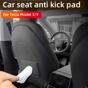 Resim 1 adet Tesla Model 3/Y için Deri Araba Koltuk Arkası Tekme Koruyucu, Su Geçirmez Anti-Tekme Ped ile Saklama Çantası, Tekstil Olmayan Dokuma Yöntemi 