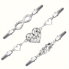 Resim 3 Takım Kadın Vintage Kazak Klipsi - Metal, Kaymaz Toka Aracı Dikiş İçin, Şal, Gömlek ve Yaka İçin İdeal, El Sanatları Aksesuarları, Şal Klipsi|Vintage Tarzı|Dayanıklı Metal 