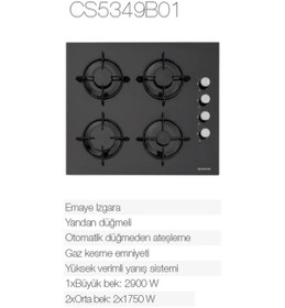 Resim Silverline BO6501B01 - CS5349B01 - 3481 Flam 60 Siyah Ankastre Set 