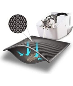 Resim Mediterian Mjgn-332 Büyük Kedi Köpek Tuvalet Paspası Seti, Temiz ve Rahat Kullanım 