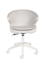 Resim Milas Beyaz Ayaklı Çalışma Sandalyesi Bej 